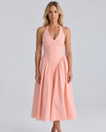 Fernanda | Halter Neck Full Skirt Midi Sundress
