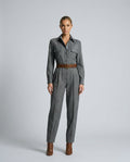 Harper | Tweed Plaid Utility Jumpsuit