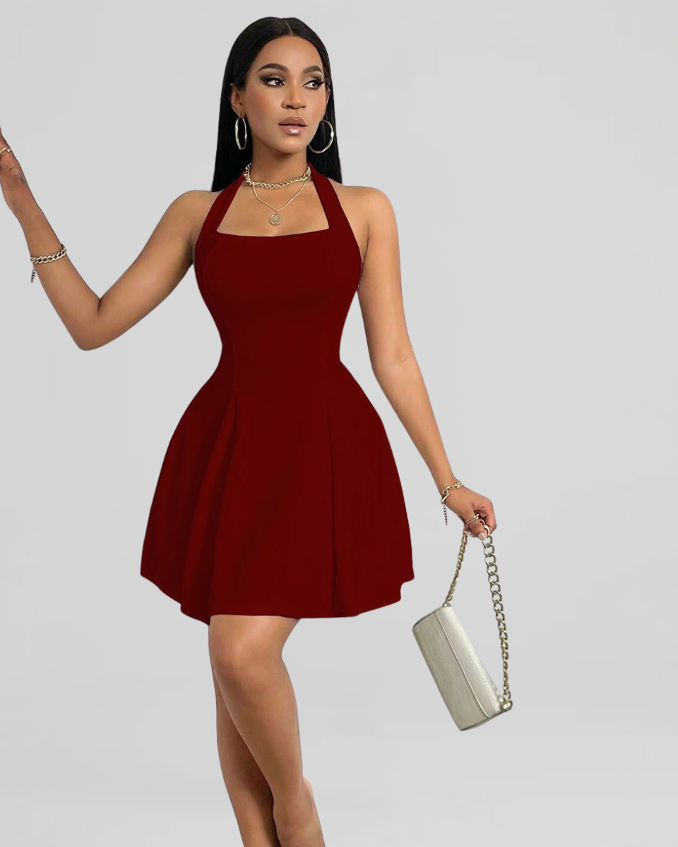 Kaela | Mini Dress with Halter Straps