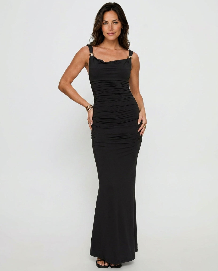 Yakira | Halter Cut-Out Maxi Dress