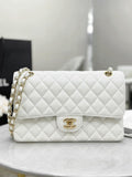 Ivory Quilted Chain Bag White