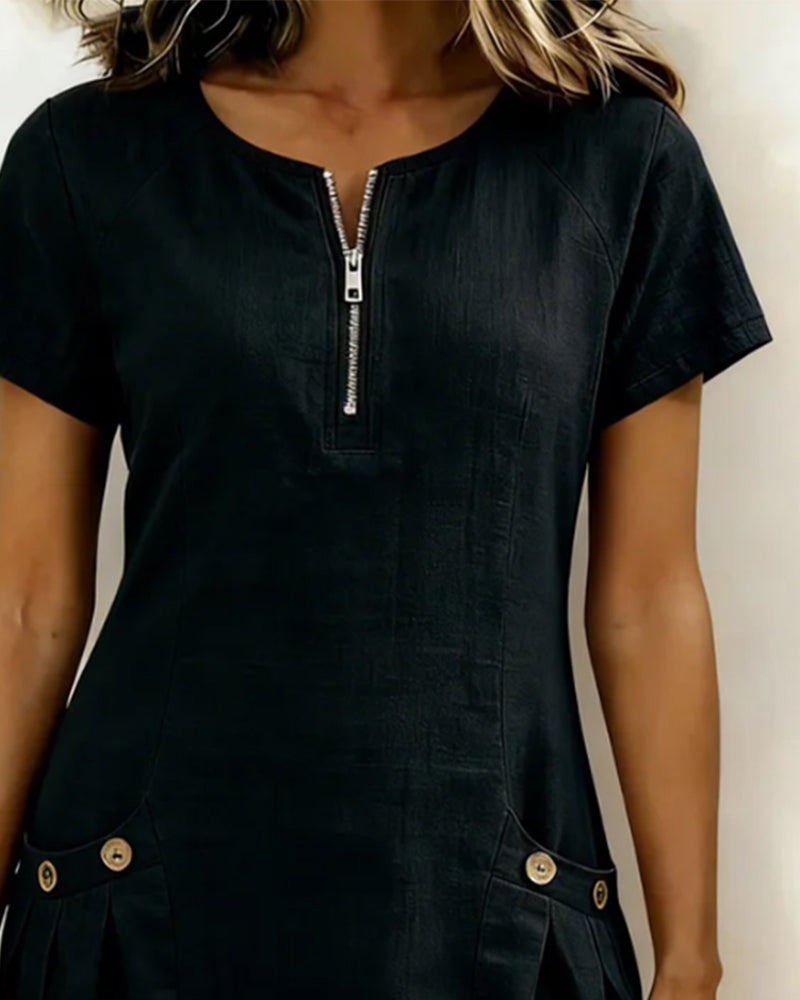 Lorena | Casual Mini Dress with Pockets