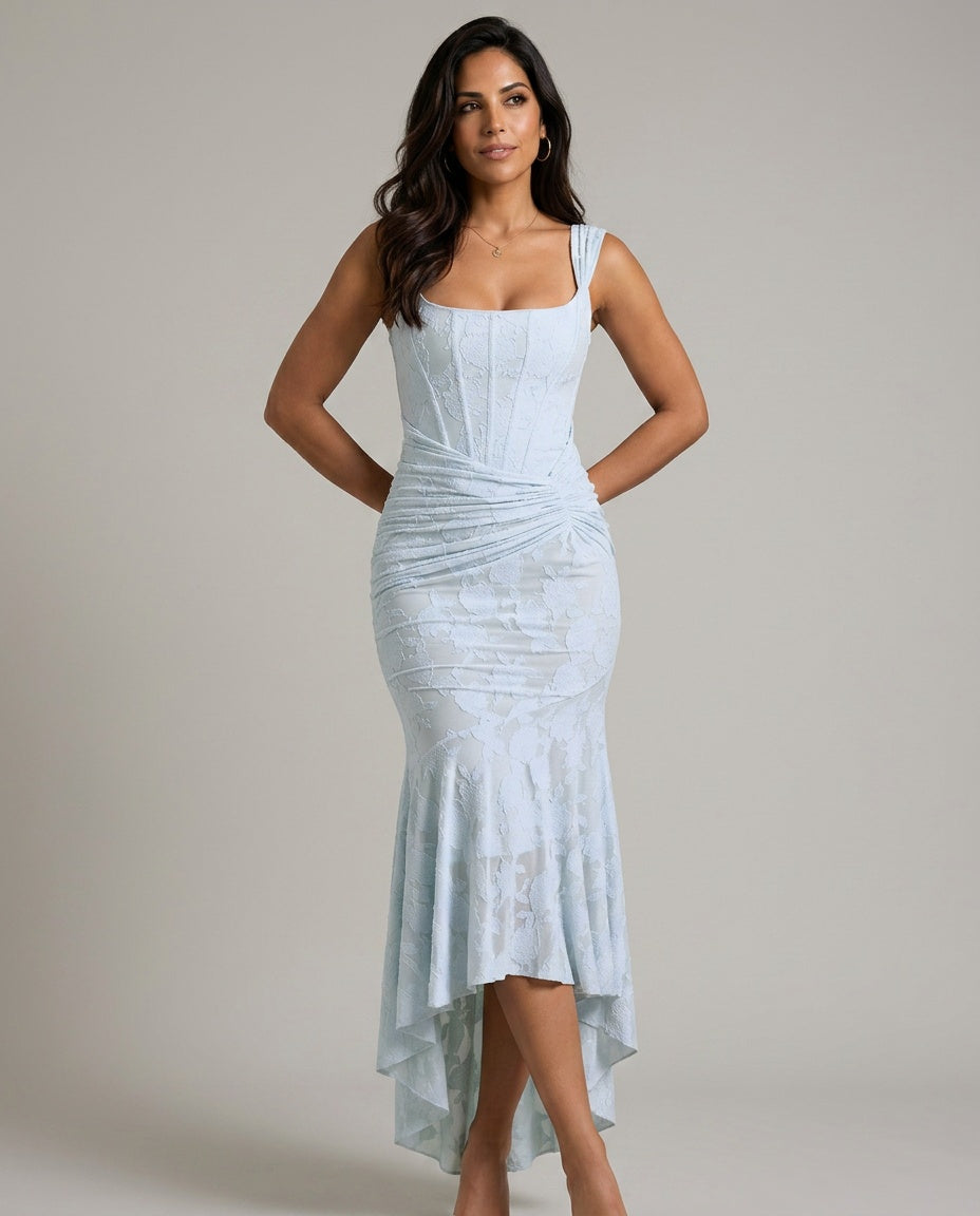 Orla | Lace Corset Wedding Guest Maxi Dress