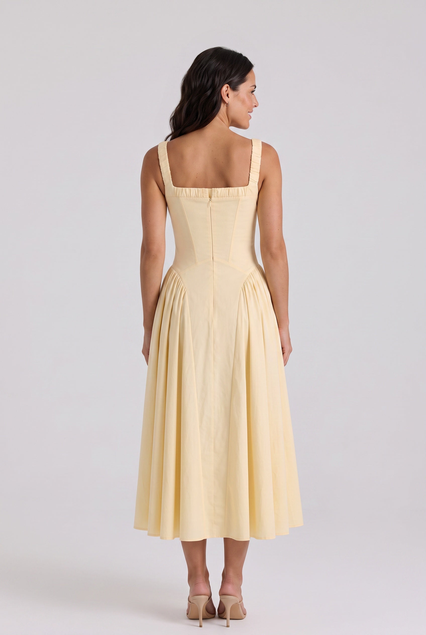 Viola | Gathered Skirt Midi Sundress
