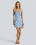 Edith | Pearl Detail Spaghetti Strap Mini Dress