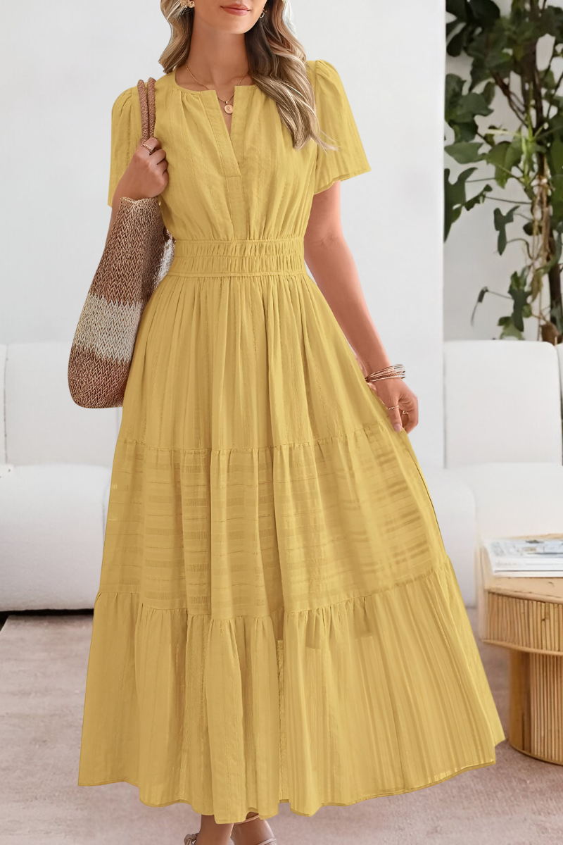Leticia | Flowy Boho Garden Party Midi Dress