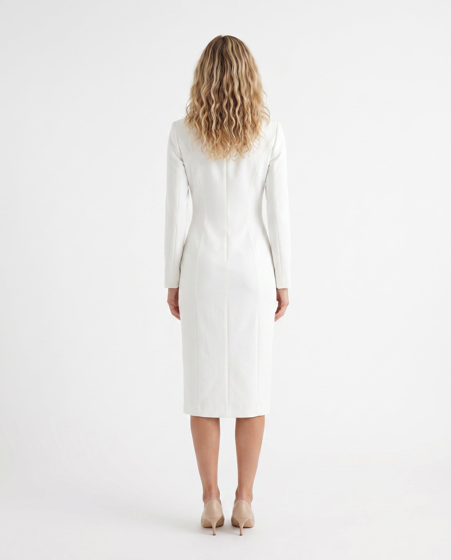 Kaylee | Front Slit Wedding Guest Midi Dress