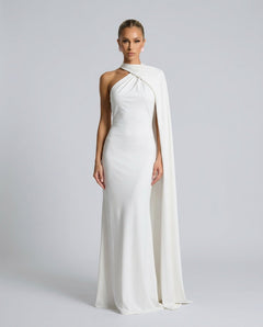 Celeste | Draped One-Shoulder Maxi Dress