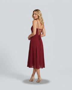 Blair | Spaghetti Strap Corset Midi Dress