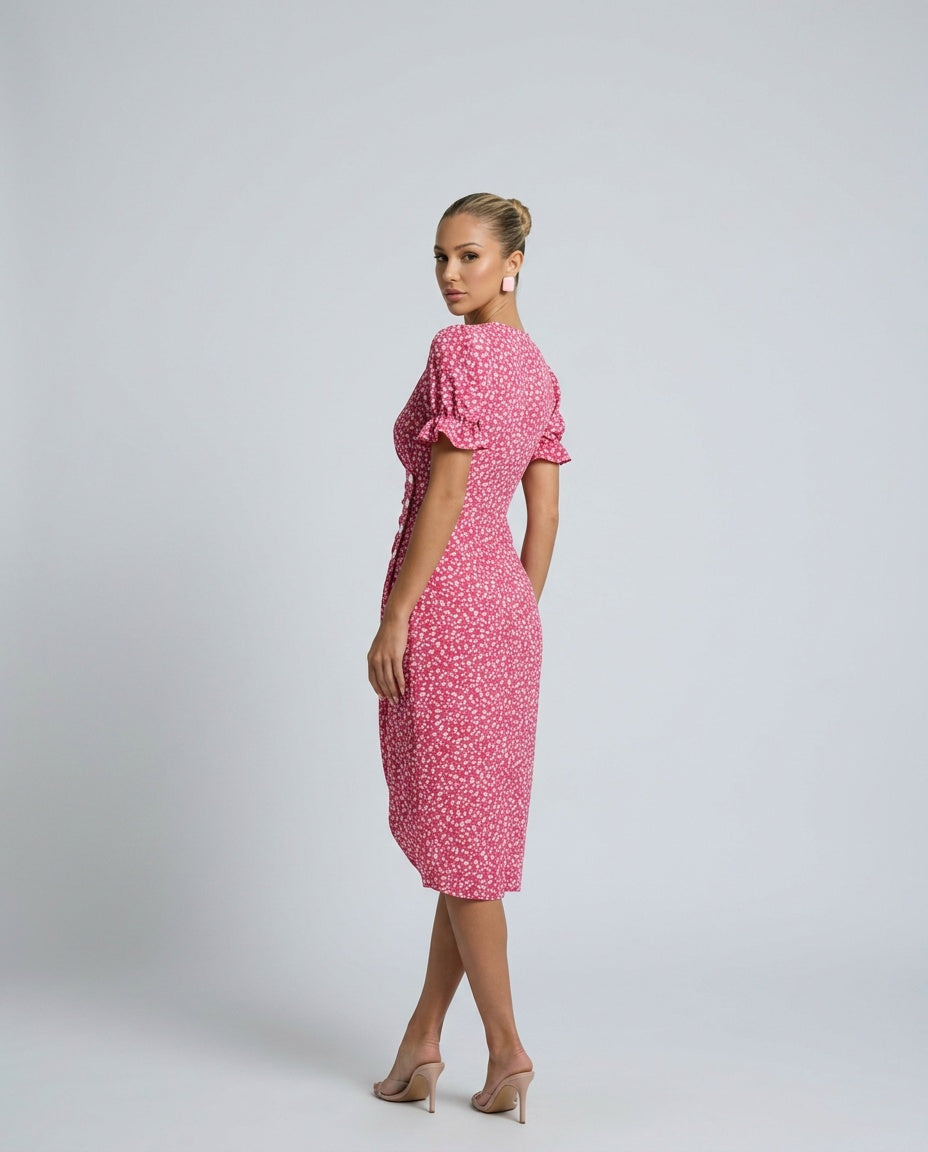 Savannah | Floral Print Midi Dress