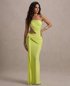 Ada | Asymmetric Cut-Out One-Shoulder Maxi Dress