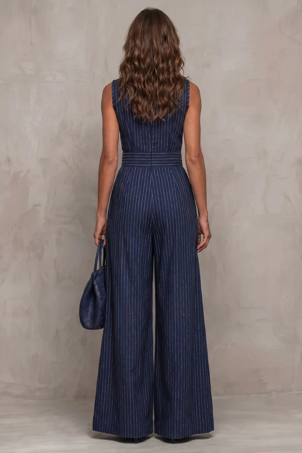 Séréna | Striped Keyhole Wide-Leg Jumpsuit