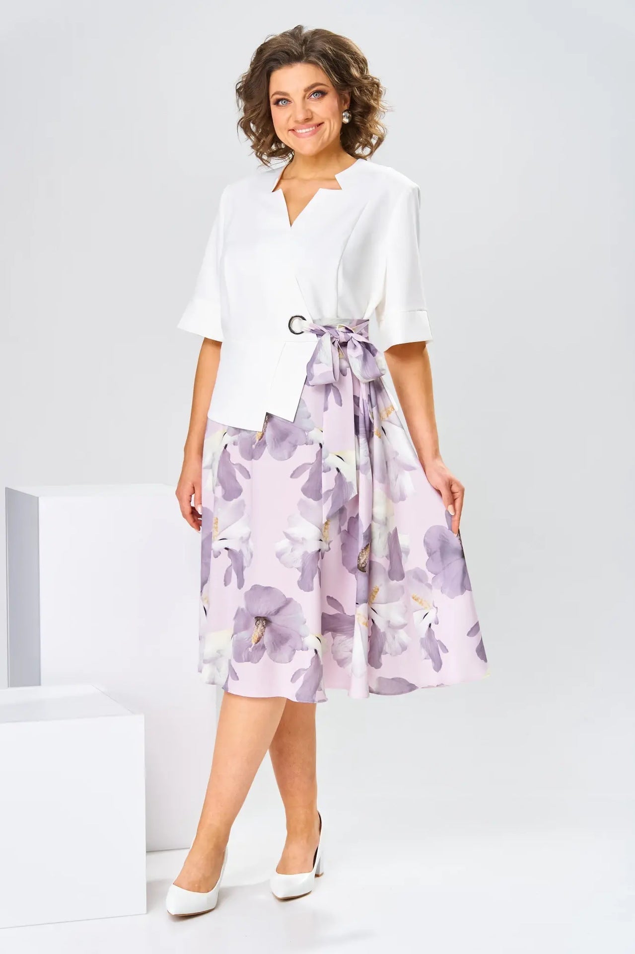 Josie | Soft Cotton-Blend Midi Dress