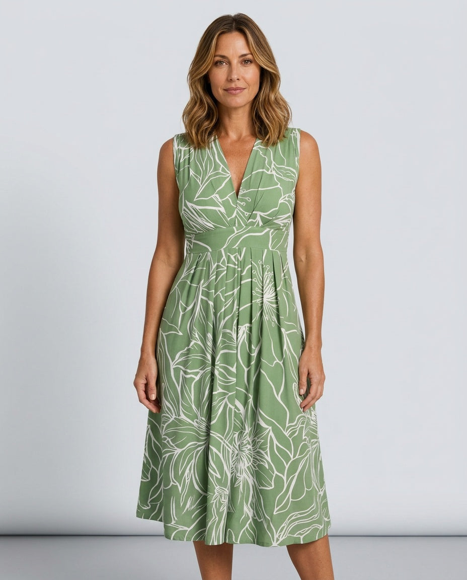 Emerson | Sleeveless Comfort Fit Midi Dress