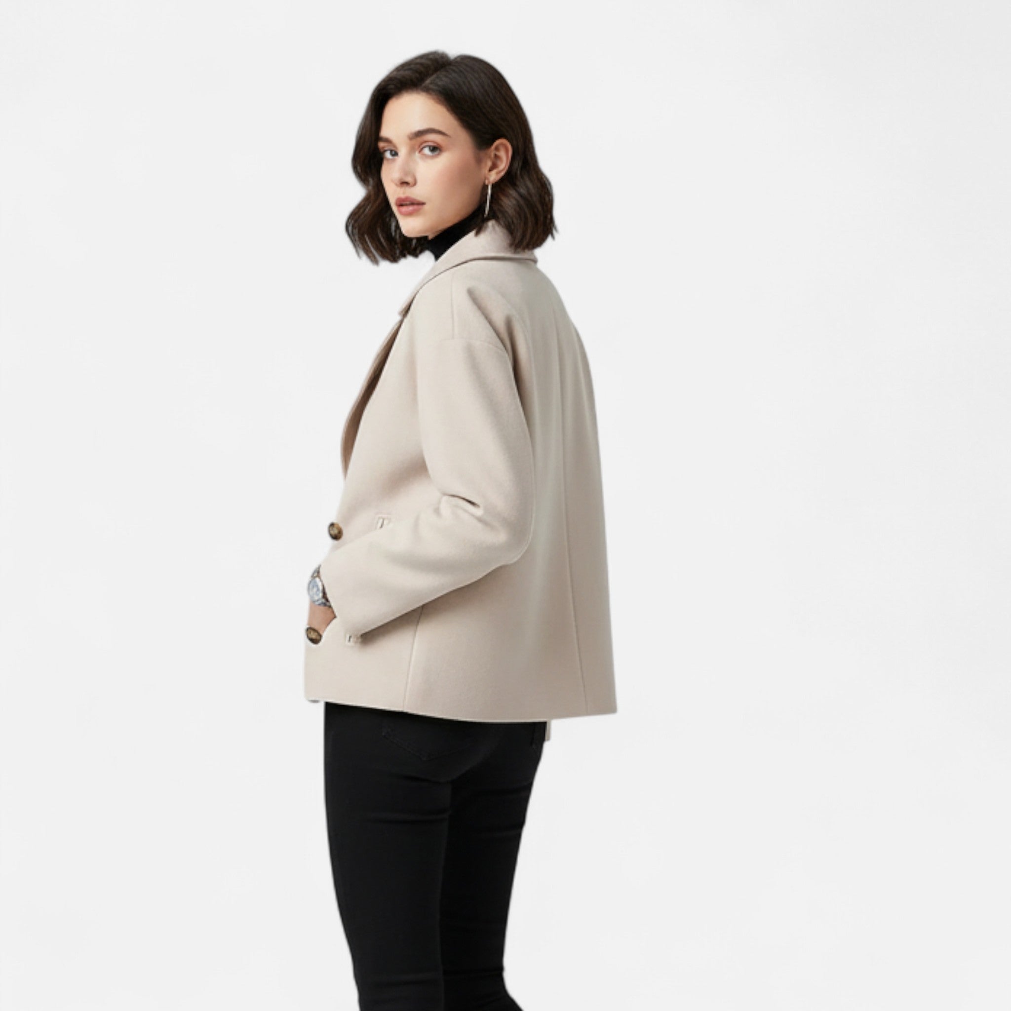 Nuria | Short Double-Breasted Lightweight Jacket