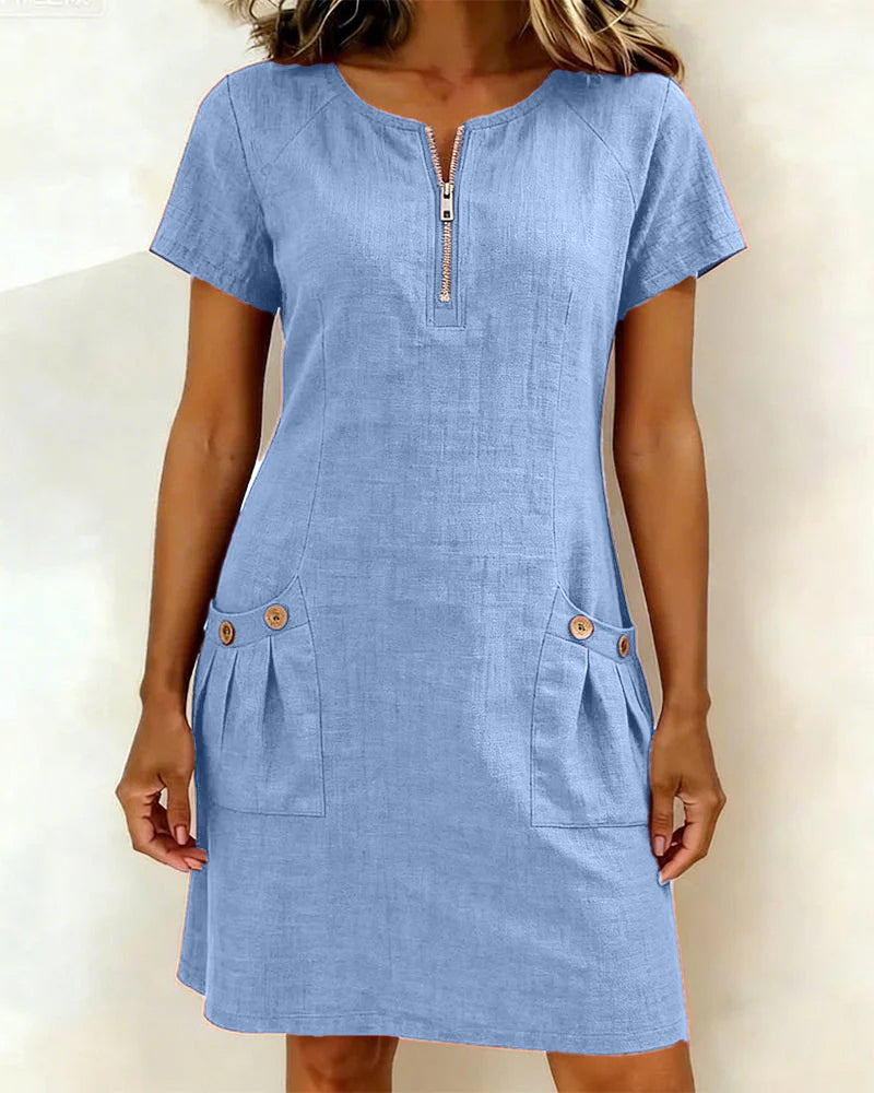 Lorena | Casual Mini Dress with Pockets