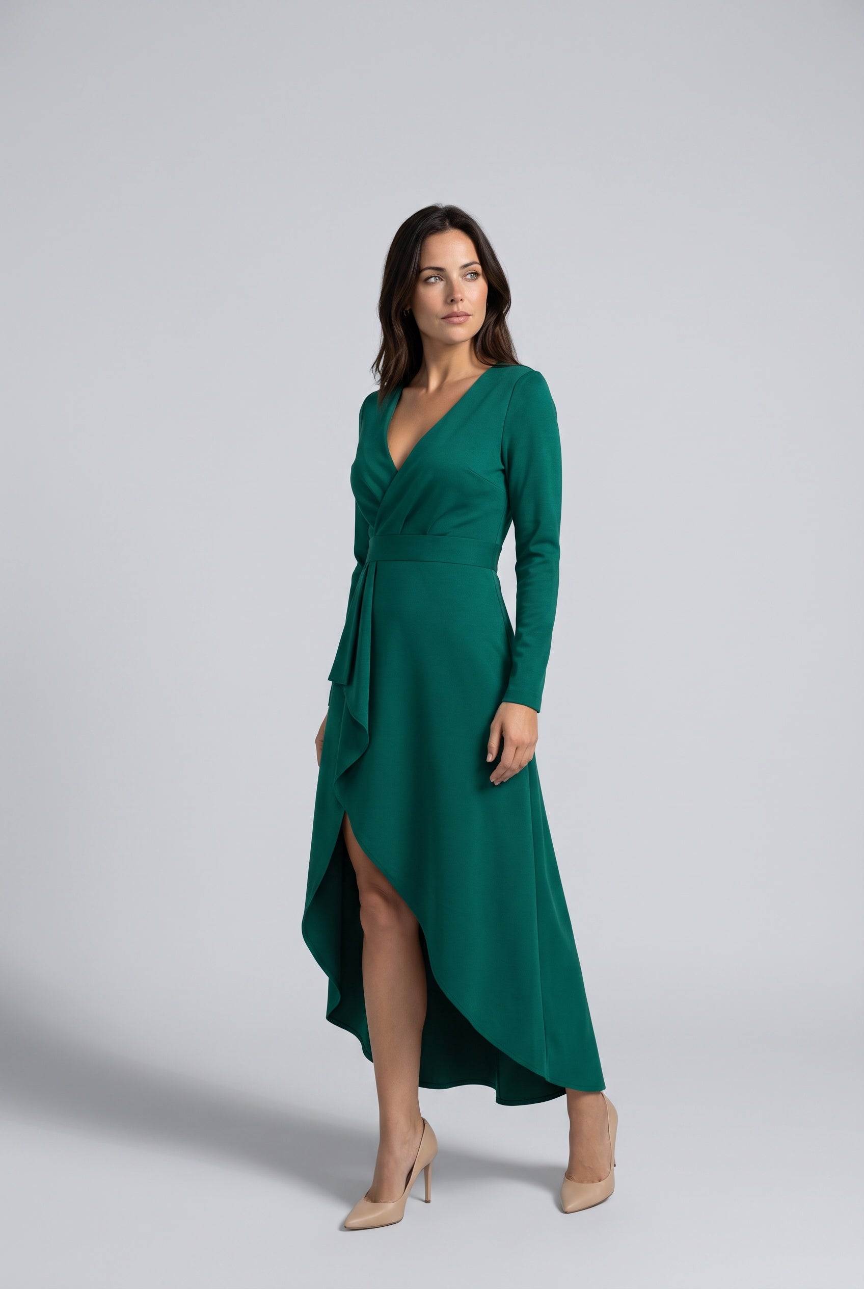 Scarlett | Long Sleeve Wrap Midi Dress
