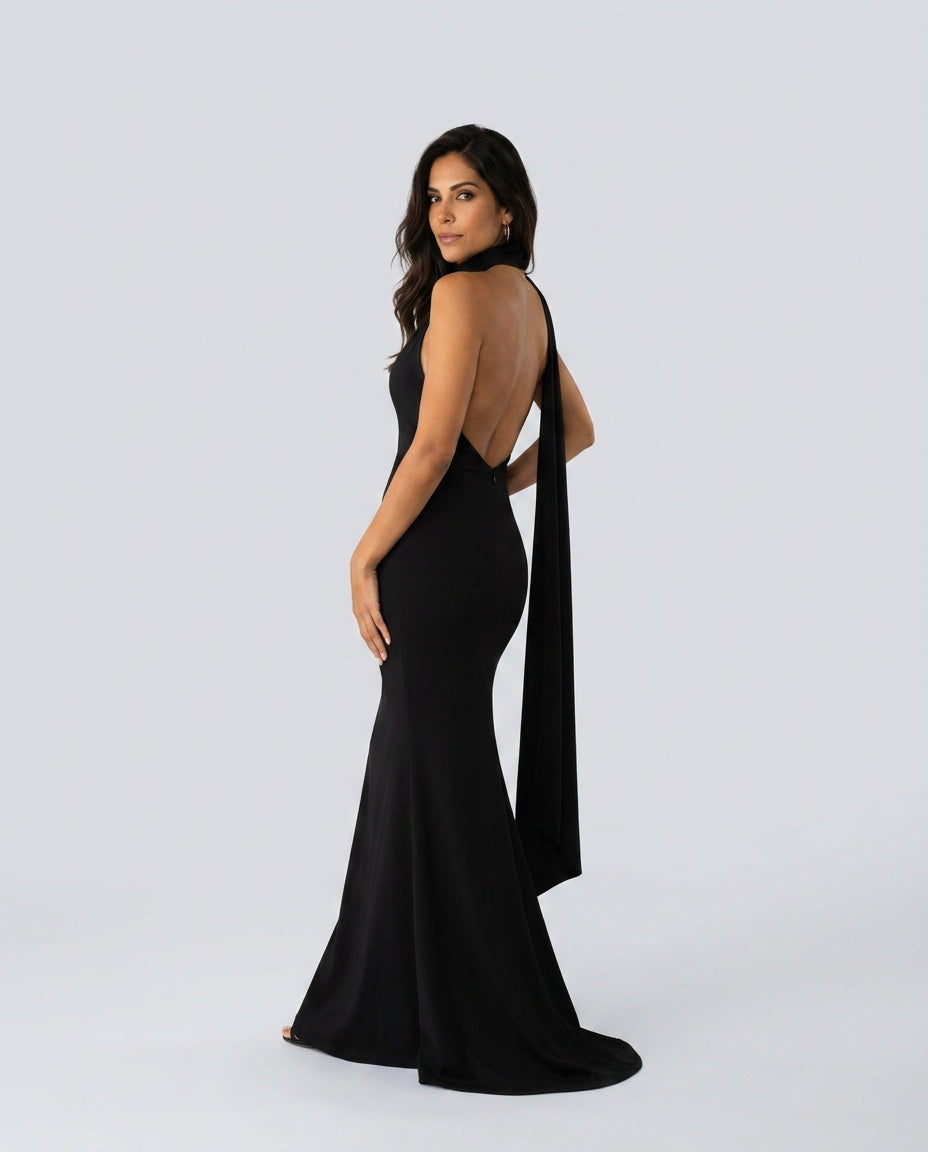 Celeste | Draped One-Shoulder Maxi Dress