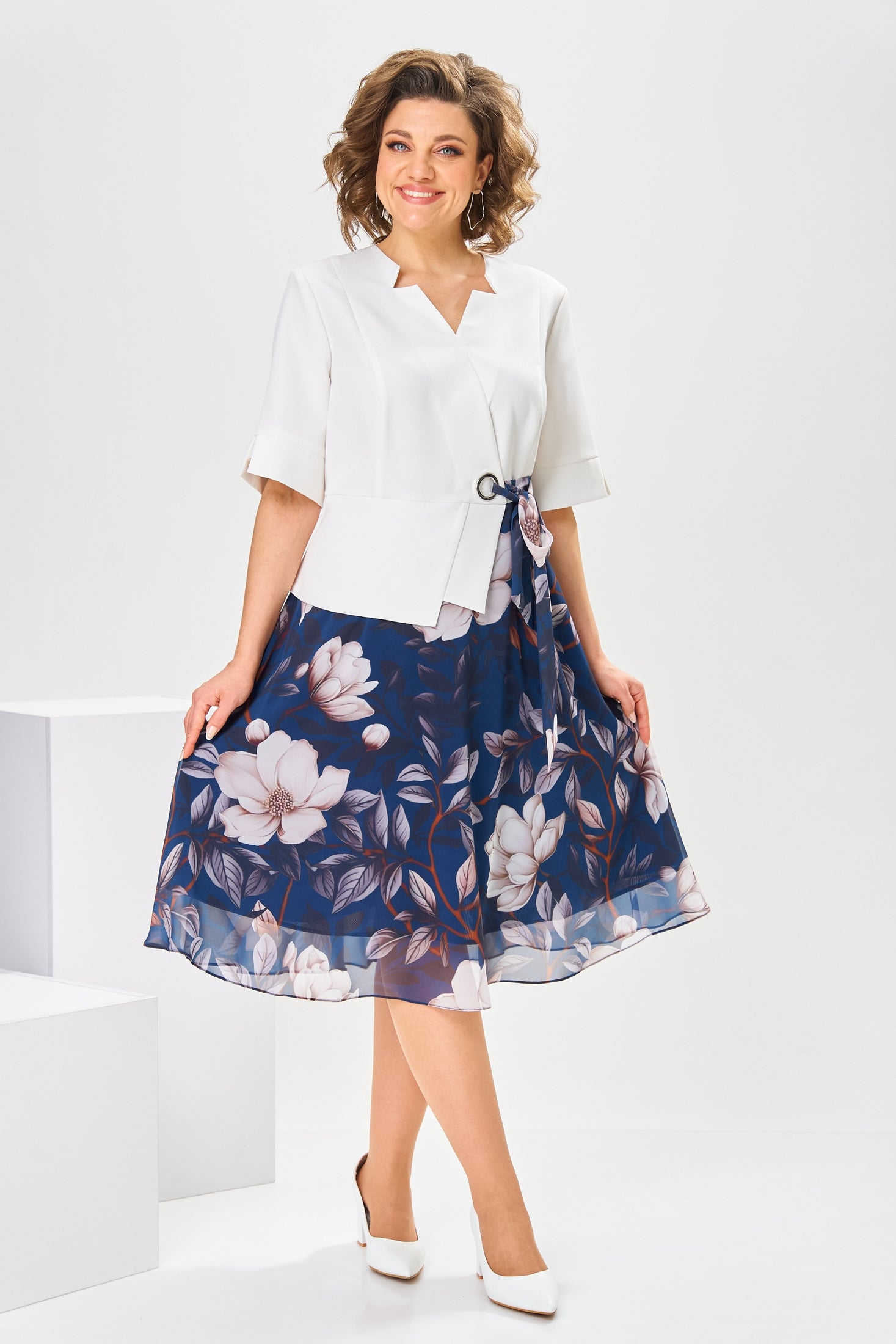 Josie | Soft Cotton-Blend Midi Dress