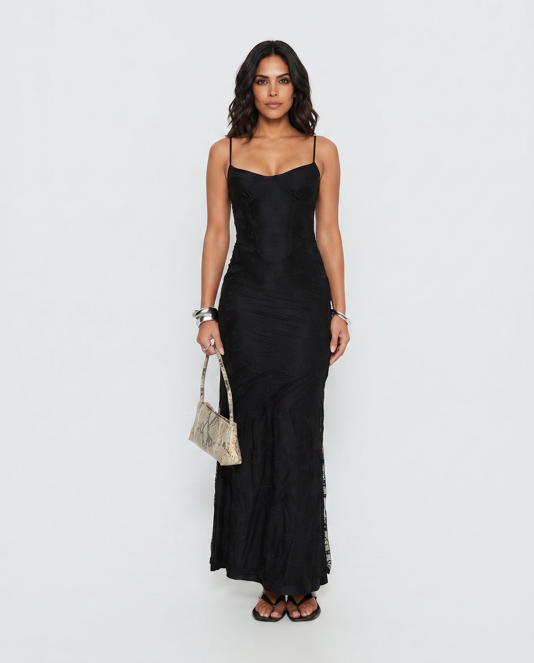 Amika | Lace-Trim Maxi Dress