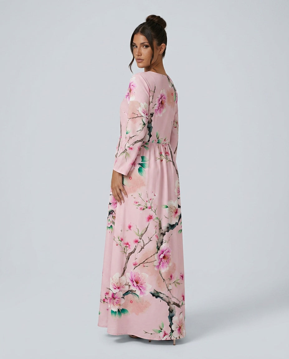 Bianca | Flowy V-Neck Floral Summer Maxi Dress