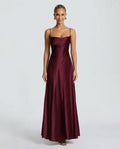 Adelina | Ruched Spaghetti Strap Maxi Dress