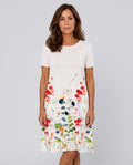 Liv | Floral Short Sleeve Maxi Dress