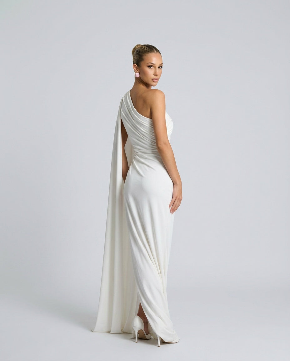 Celeste | Draped One-Shoulder Maxi Dress