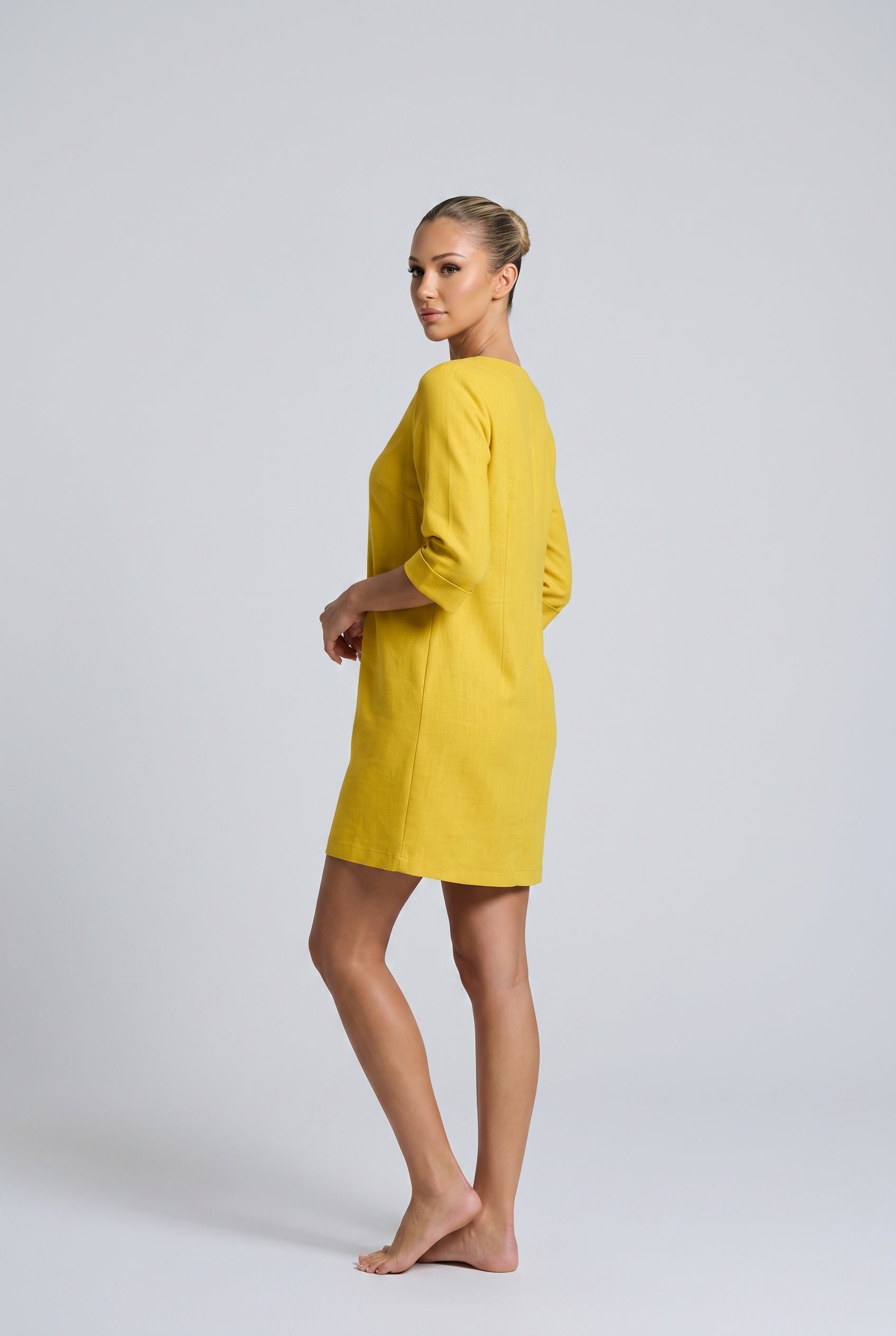 Lotte | 3/4 Sleeve Minimal Mini Dress