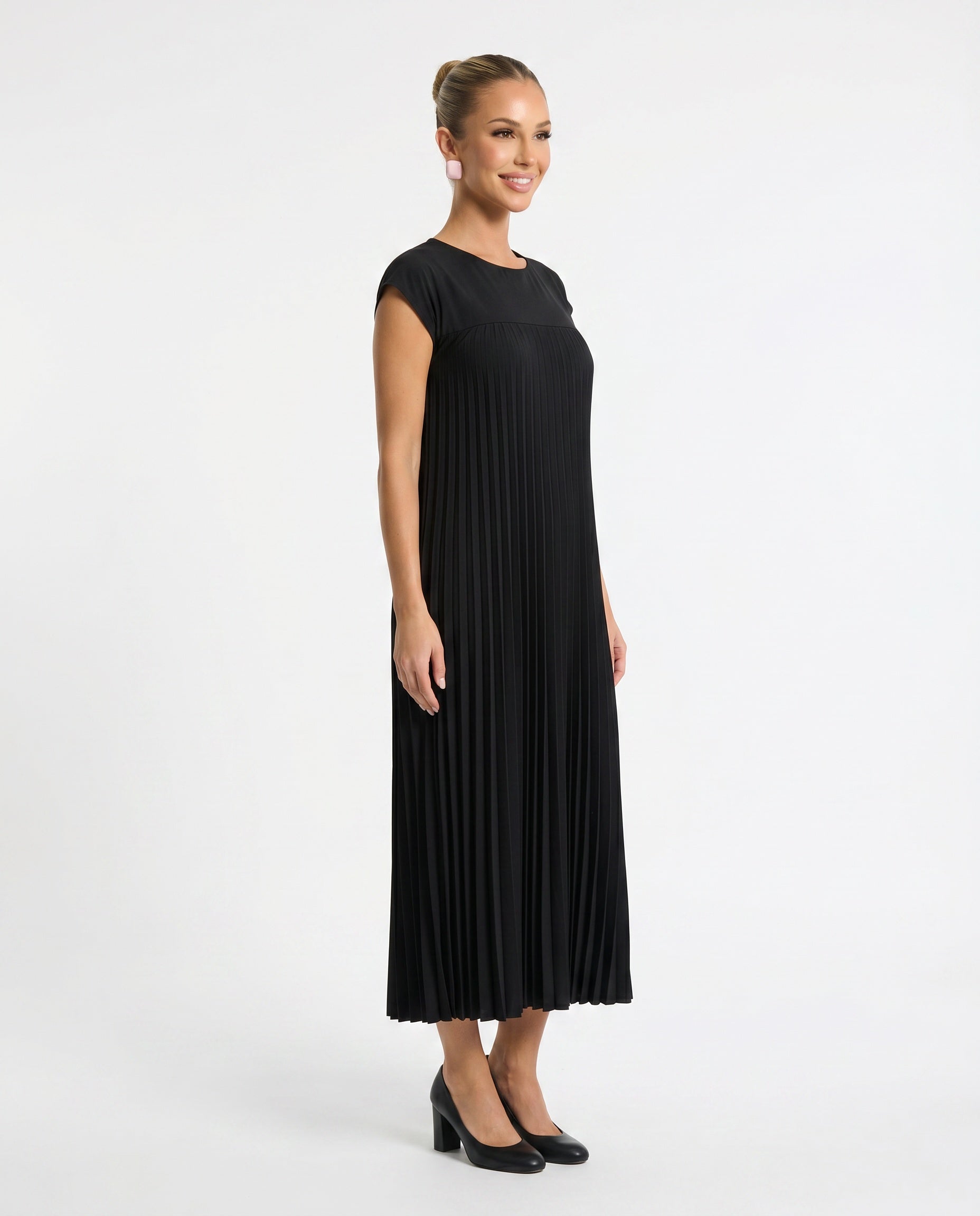 Zara | Pleated Sleeveless Midi Maxi Dress