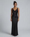 Opal | Sleeveless Cowl Neck Fitted Maxi Dress