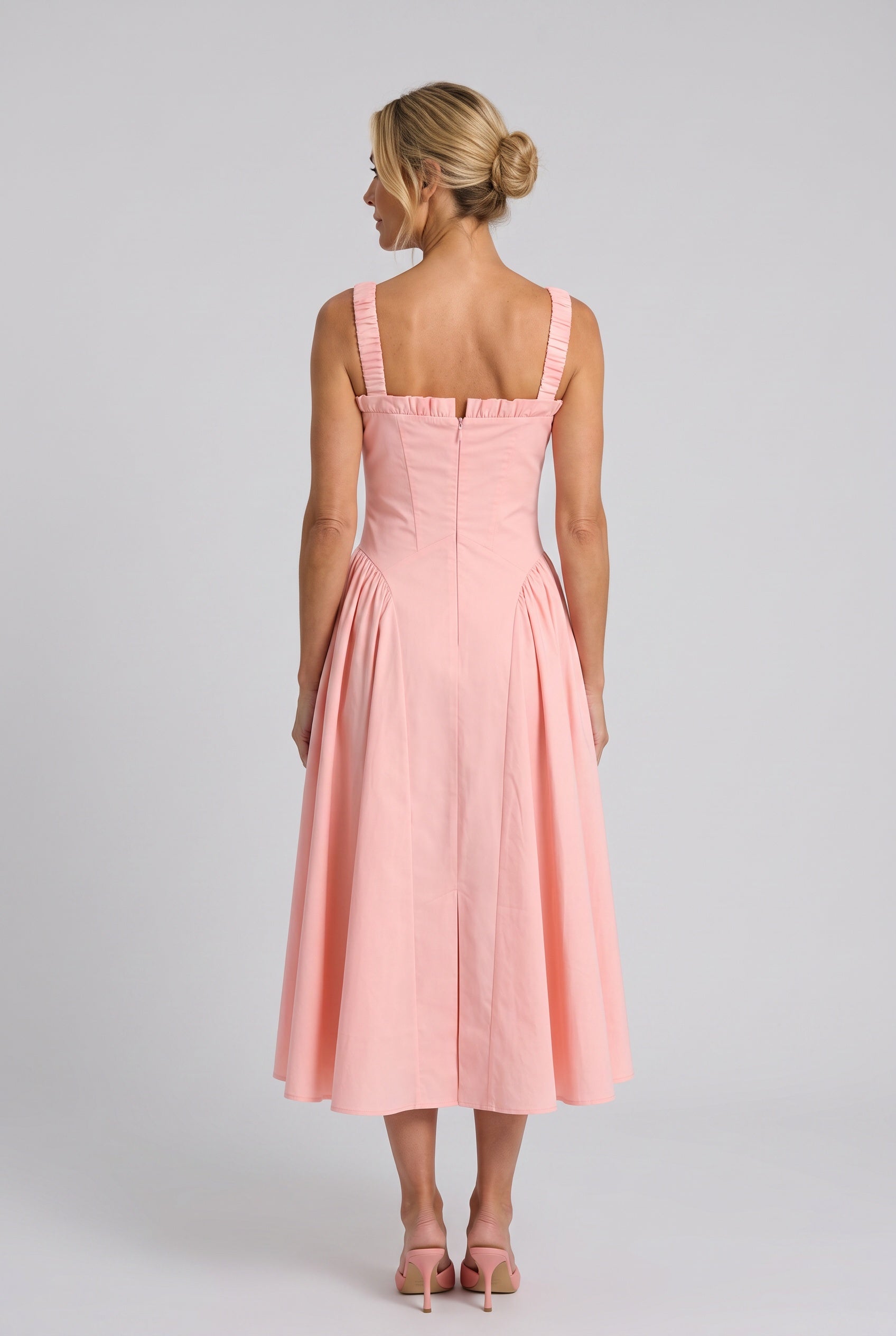 Viola | Gathered Skirt Midi Sundress