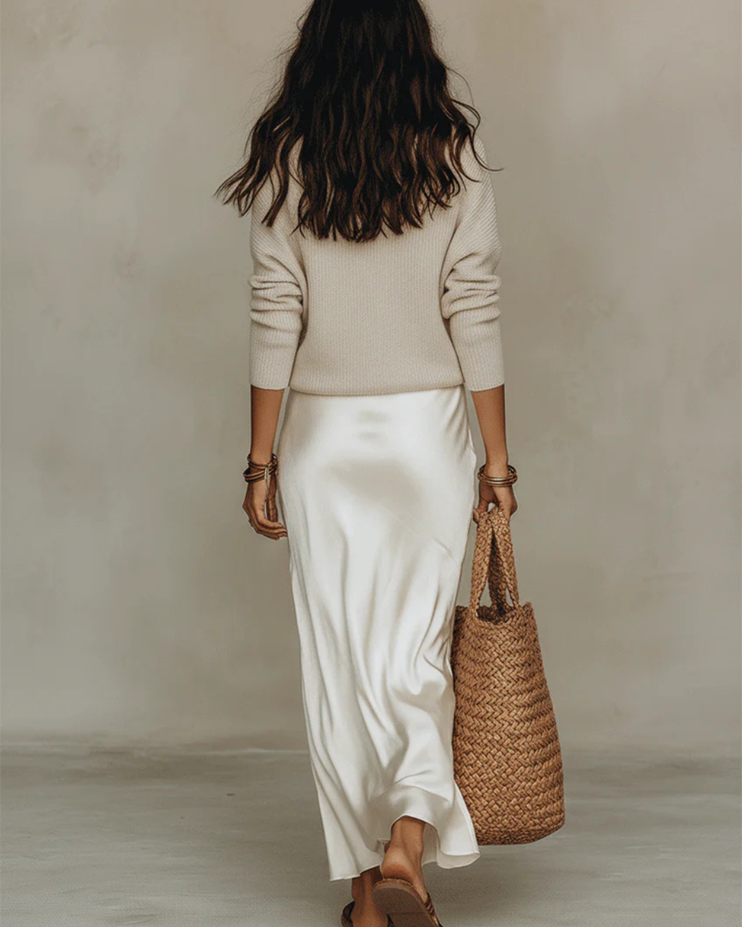 Giselle | Satin-Look V-Neck Maxi Dress