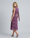 Valentina | V-Neck Floral Print Chiffon Midi Dress