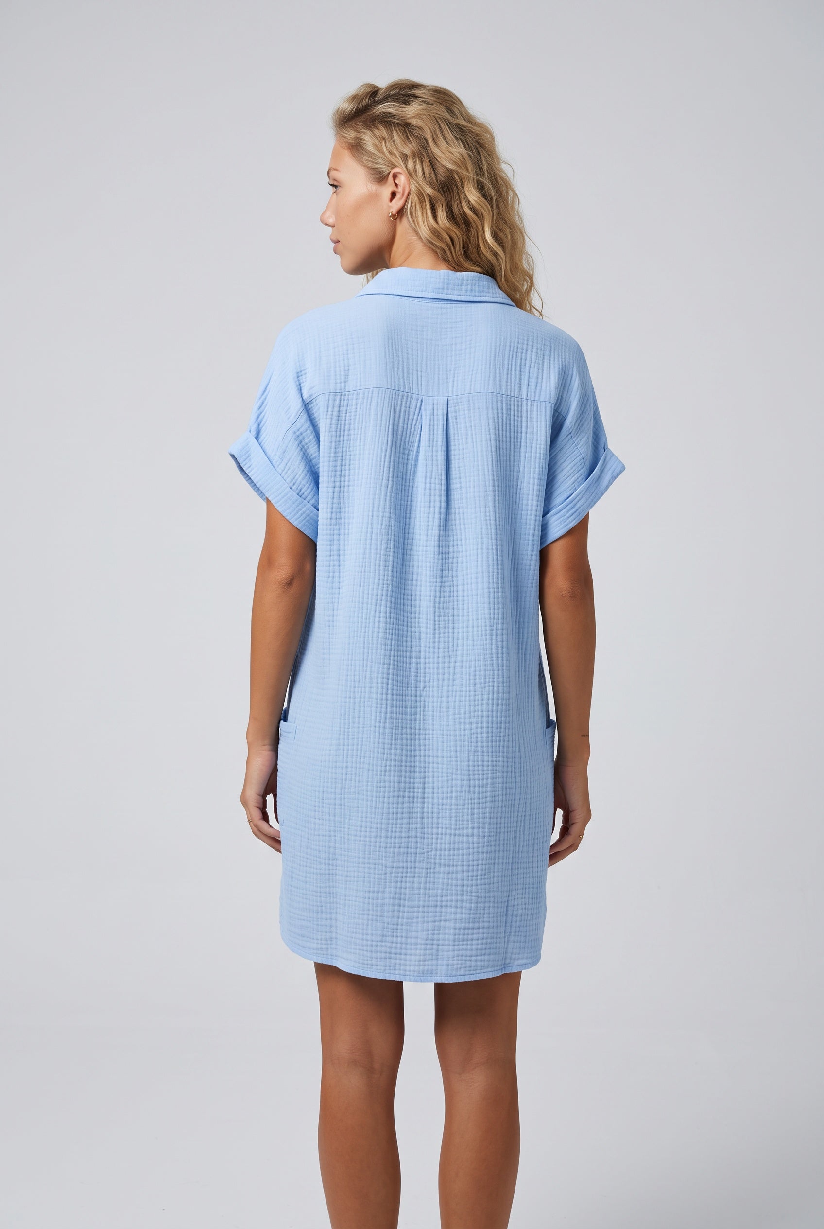 Beatrix | Collared Button Front Mini Dress
