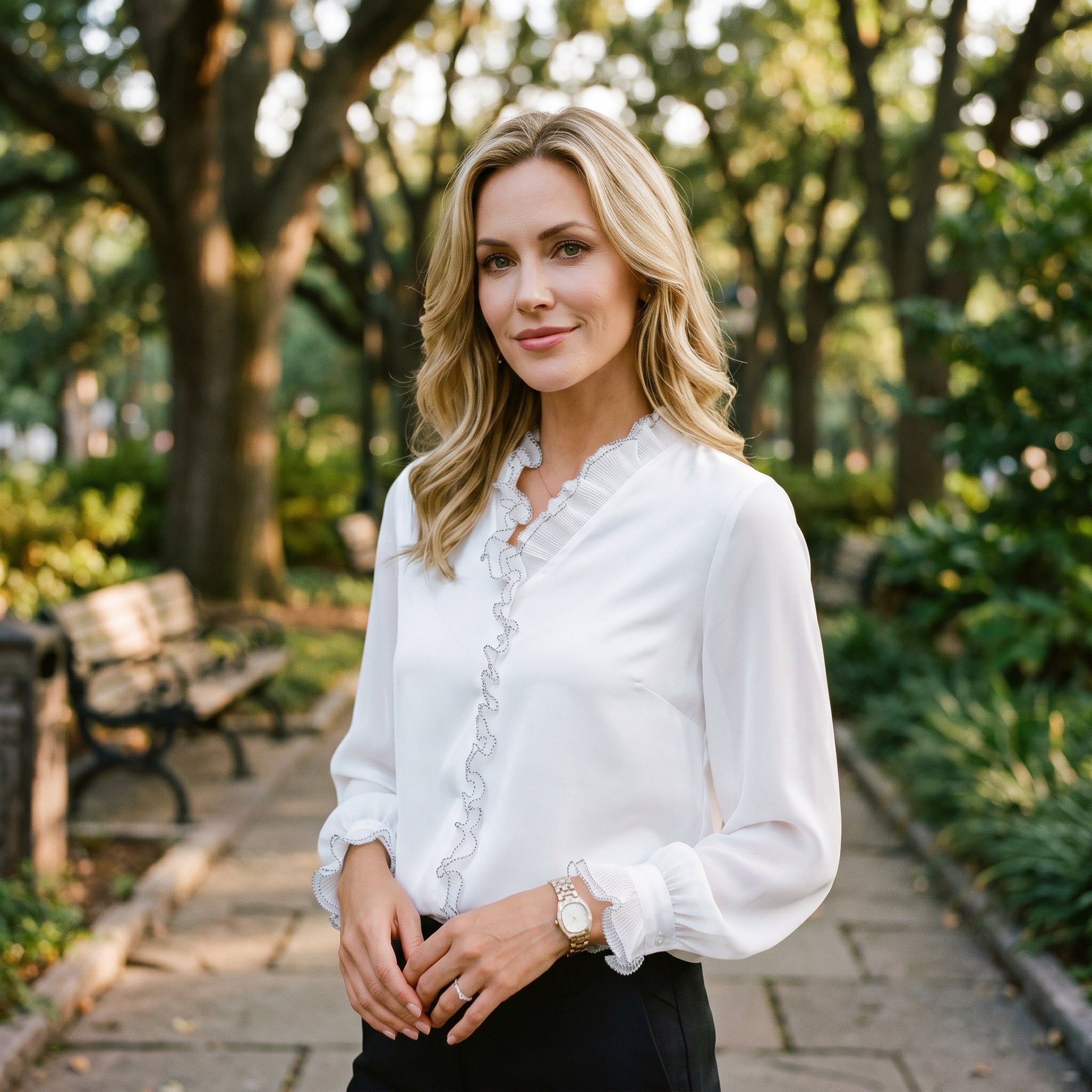 Soraya | Long Sleeve Feminine Blouse
