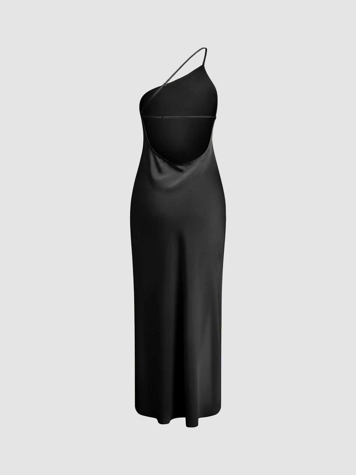 Bianca | Asymmetric Open Back Spaghetti Strap Midi Dress