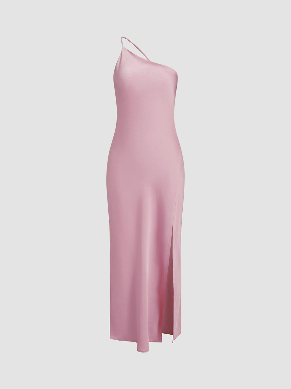 Bianca | Asymmetric Open Back Spaghetti Strap Midi Dress