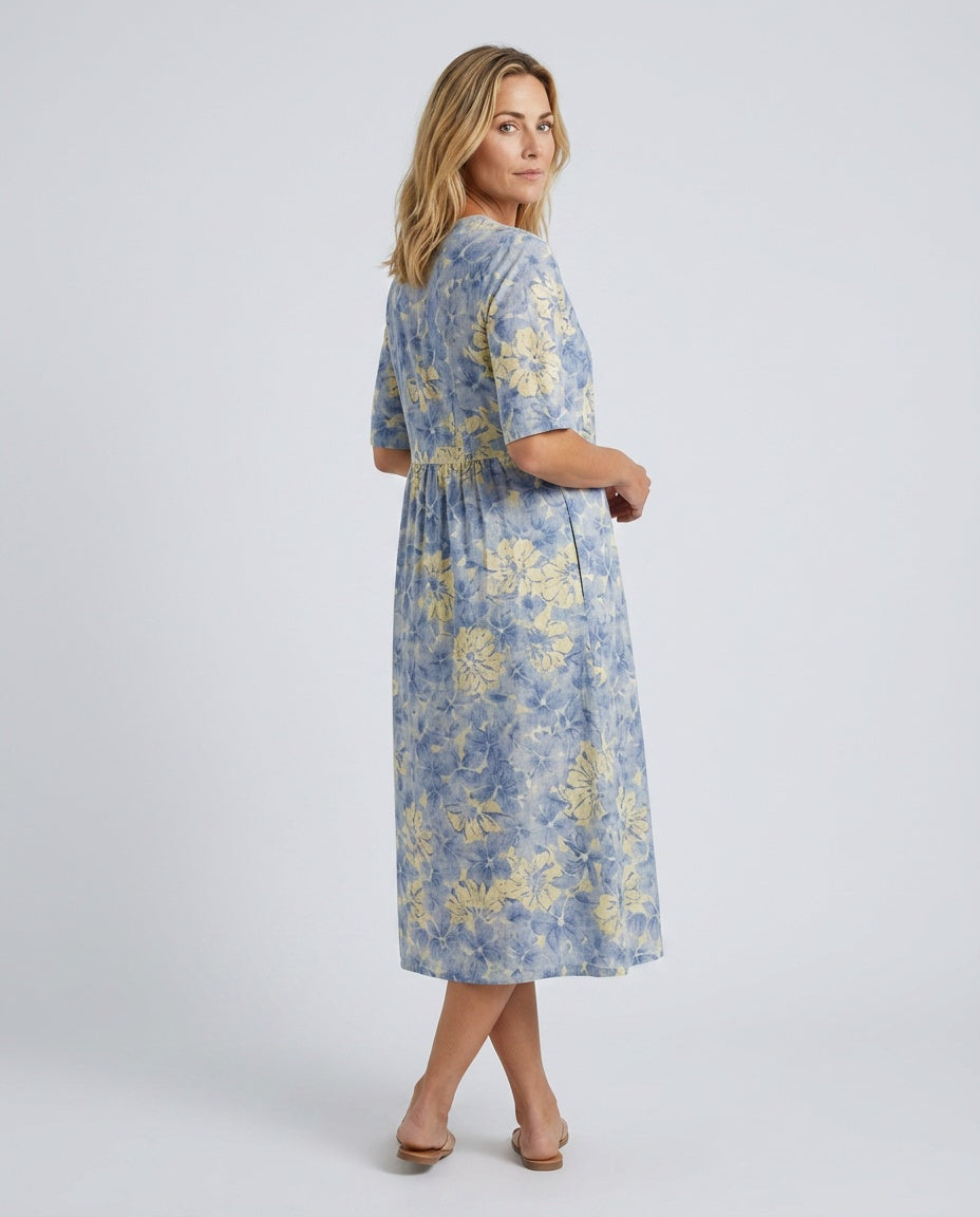 Fiona | Floral Print Midi Dress