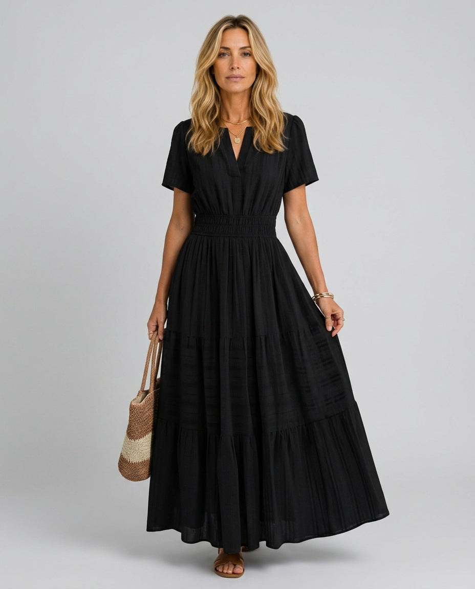 Leticia | Flowy Boho Garden Party Midi Dress