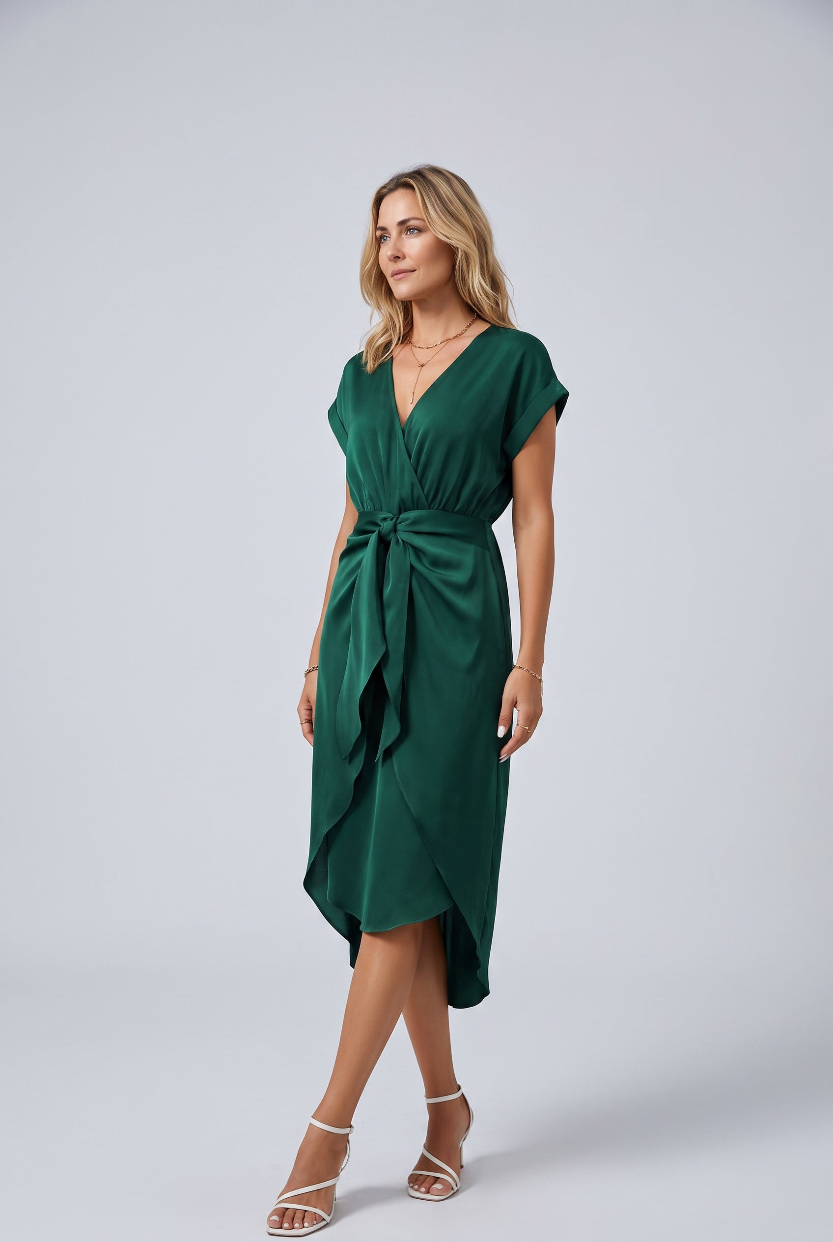 Cleo | Tie Waist Midi Dress