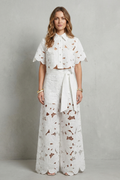 Bellarisse | Embroidered Lace Top & Skirt Set