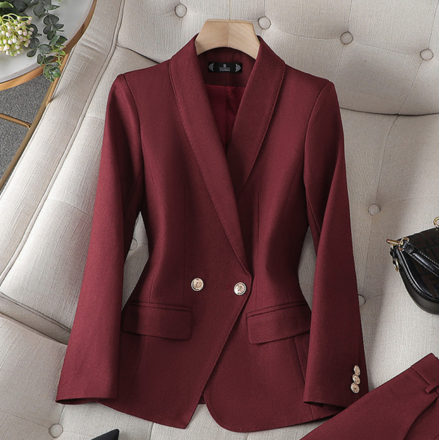 Isolde | Tweed-Look Blazer & Pants Co-ord Set