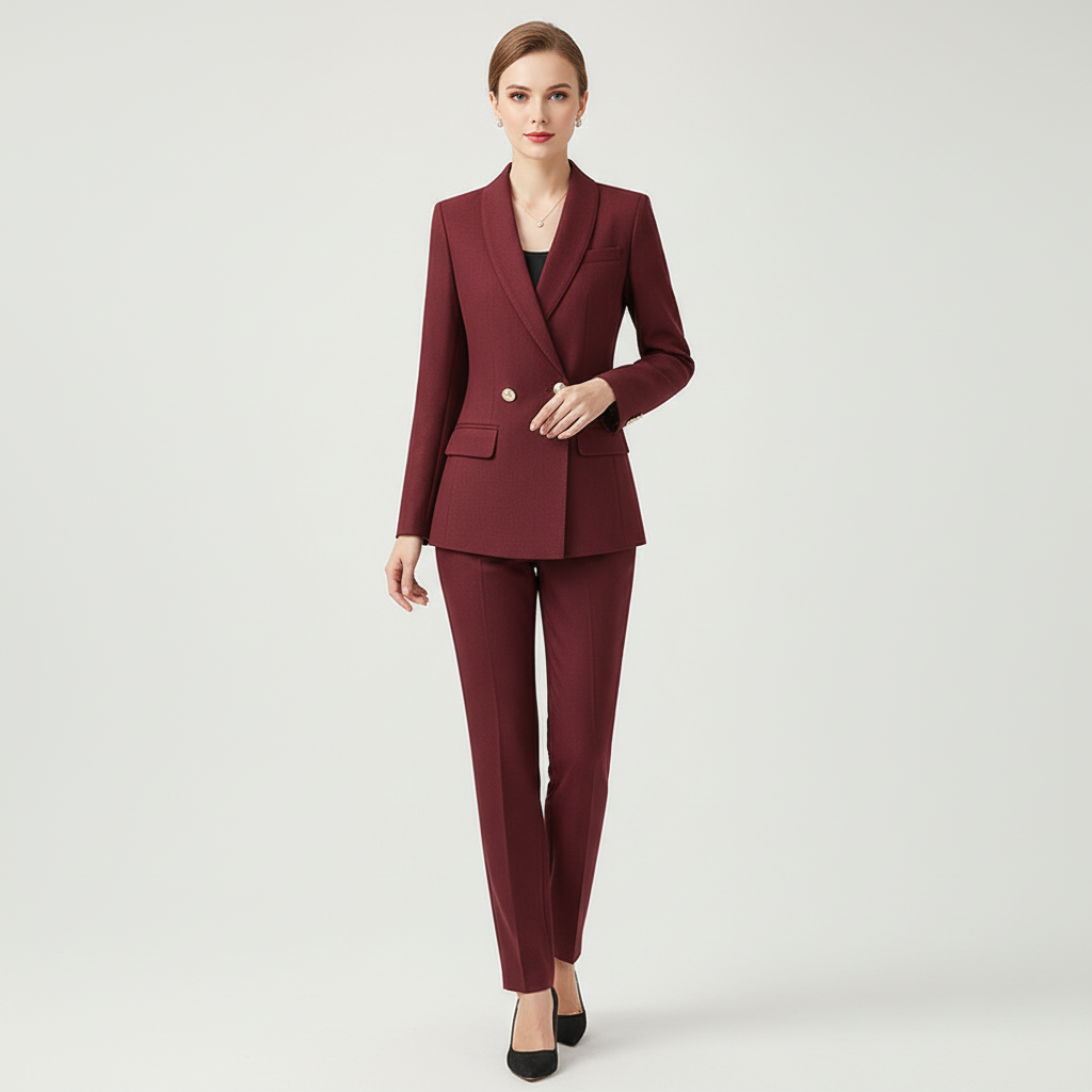 Isolde | Tweed-Look Blazer & Pants Co-ord Set
