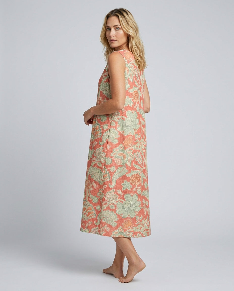 Anovia | Sleeveless Floral Midi Dress