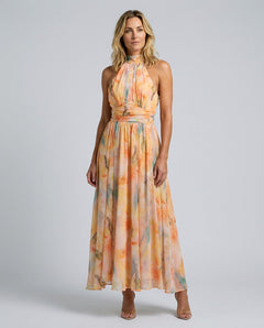 Zara | Watercolour Print Summer Maxi Dress