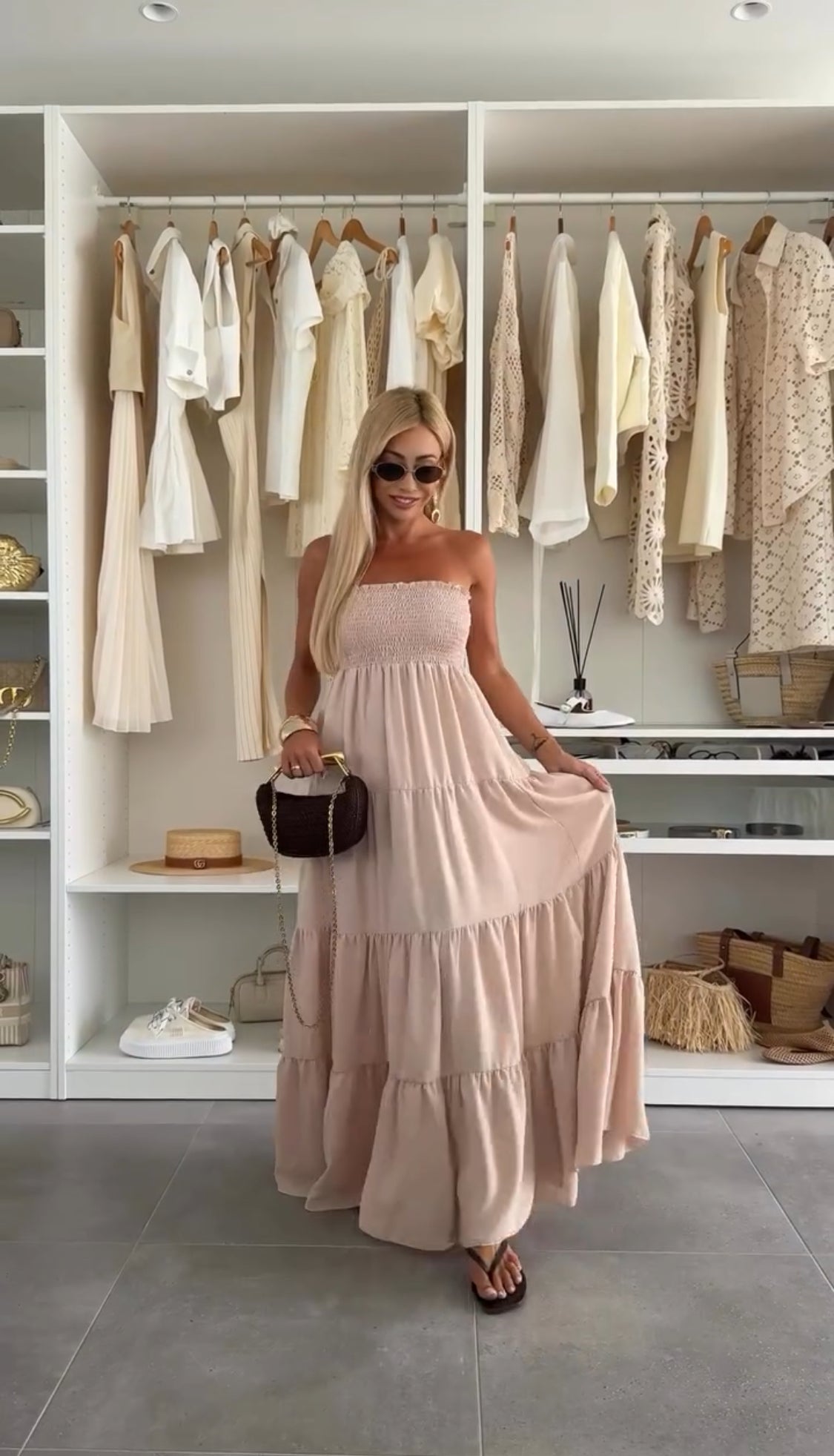Harlow | Strapless Ruched Maxi Dress