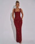 Celeste | Maxi Dress with Embellished Fabric