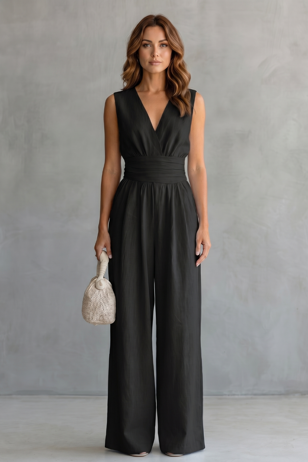 Célindève | Waist-Defining Wide-Leg Sleeveless Jumpsuit