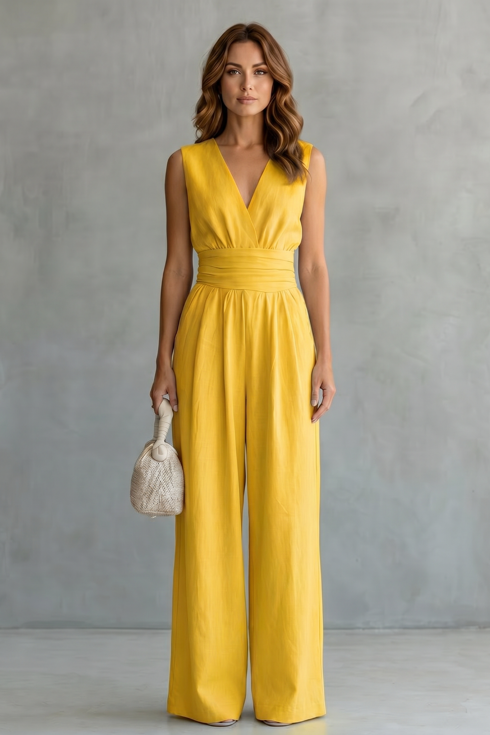 Célindève | Waist-Defining Wide-Leg Sleeveless Jumpsuit